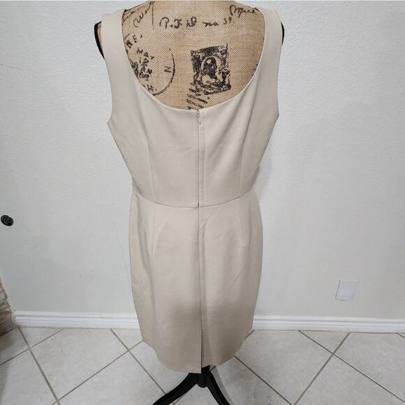 𝅺ANN TAYLOR SLEEVELESS ICING DRESS‎ CREAM/white sequinned beaded FORMAL 12 new - Picture 2 of 8